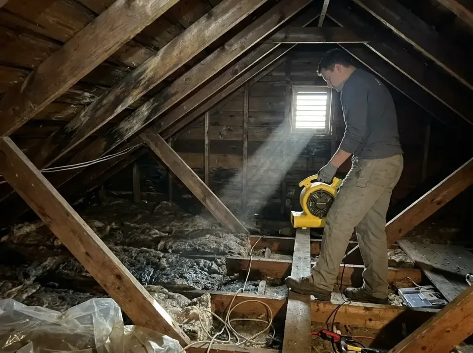 attic-water-damage-drying-proc-007 — frequently asked questions, Emergency Water Extraction & 24/7 Flood Response in Braddoc…